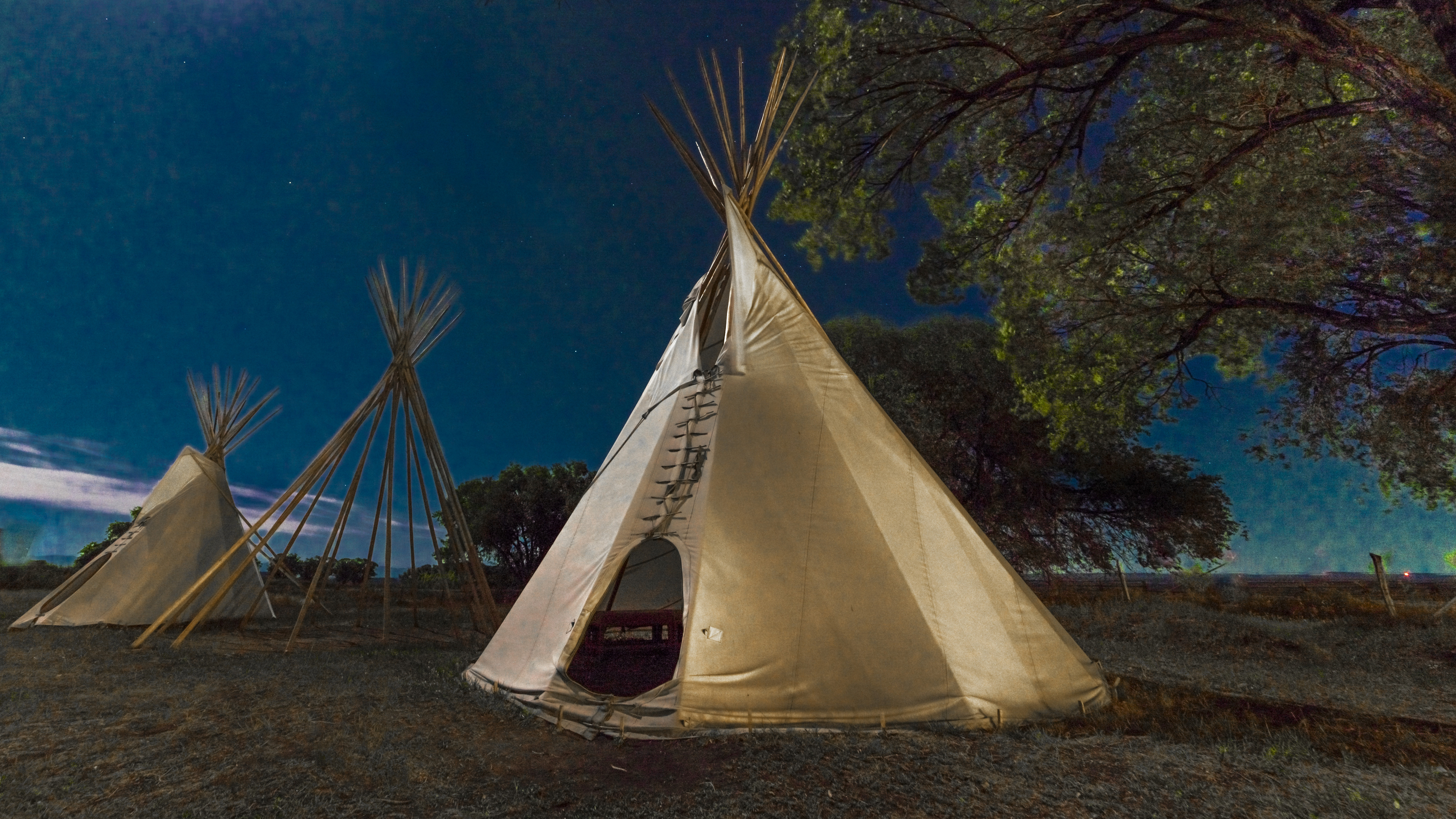 Tepee tents close by Riverbend RV Park and Cabins